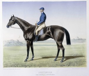 Paardrijden: Pretender, winnaar van de Engelse derby door Unknown artist
