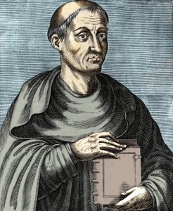 Hugues de Saint Victor. Franse theoloog en filosoof. 12e eeuw. Gravure van de 17e eeuw.
