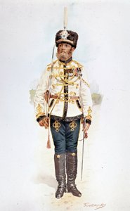Huzaren van de Russische Garde onder Nicolaas II door Unknown artist