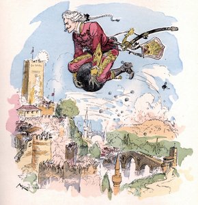 Illustratie door Albert Robida in 