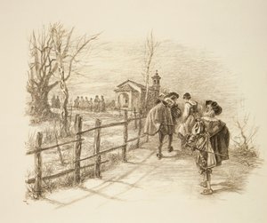 Illustratie voor de roman I Promessi Sposi van Alessandro Manzoni door Unknown artist