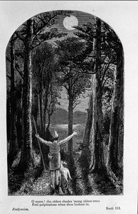 Illustratie voor "Endymion" door de dichter John Keats (1795-1821) 19e eeuw