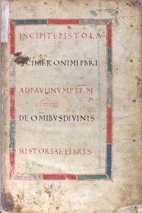 Inschrijfblad van een brief, 11e eeuw (miniatuur, vliezig handschrift) door Unknown artist