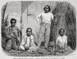 Indianen en negers van Reunion Island - in 