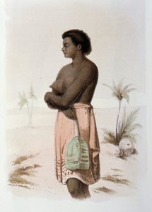 Inheemse Tonga van Oceanië - in "First swedish circumnavigation" door Skogman Carl Johan Alfred, ed. Stockholm, Adolf Bonnier