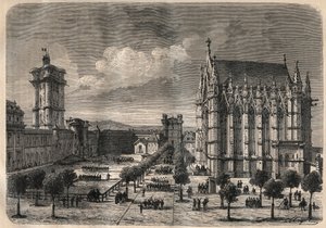 Interieur van het kasteel van Vincennes in de 19e eeuw - gravure van 1875 door Unknown artist