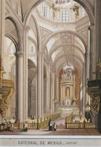 Interieur van de kathedraal van Guadalajara in Mexico-Stad, Mexico door Unknown artist