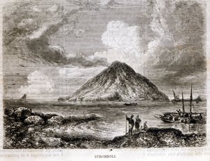 Eiland Stromboli in de 19e eeuw