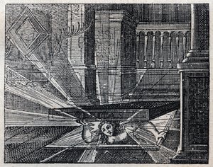 Italiaanse spreekwoorden: Verita non pua star sepolta - De waarheid kan niet begraven blijven. Gravure van de 19e eeuw door Unknown artist