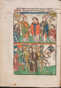 Jan Hus overgedragen aan de seculiere macht door Unknown artist
