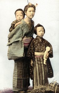 Japanse kinderen, eind 19e eeuw door Unknown artist