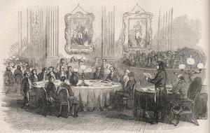 Jean-Jacques Berger (1790-1859) prefect van de Seine, kondigt de stemmen voor het keizerrijk aan de burgemeesters van de arrondissementen van Parijs aan door Unknown artist