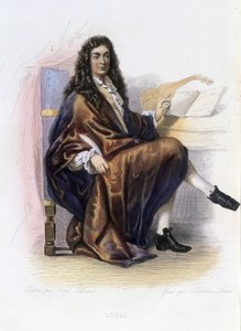 Jean Baptiste Lully (Giovanni Battista Lulli) (1632-1687) - in Le Plutarque français, Ed. Mennechet door Unknown artist