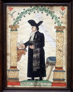 Joodse volkskunst: Voorstelling van een rabbi door Unknown artist
