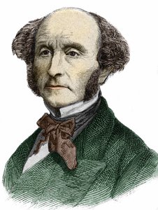 John Stuart Mill (1806 - 1873), Britse filosoof en econoom door Unknown artist