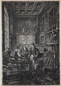Jonathan Oldenbuck - (De Heilige der Heiligen van de Antiquair) - Illustratie van de 19e eeuw voor de roman 