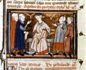 Oordeel Scène - in "Digesto e Pandette (Digesto en Pandectes)" door Justinianus I