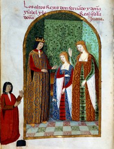 Koning Ferdinand II, Koning van Aragon en Sicilië, Joan, Koningin van Castilië en Isabella I van Castilië door Unknown artist