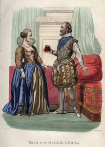 Koning Hendrik IV van Frankrijk (1553-1610) en zijn minnares Gabrielle d