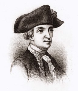 Ridder van Chastellux, portret van François Jean, markies van Chastellux (1734-1788), Frans schrijver en militair - gravure 19e eeuw. door Unknown artist