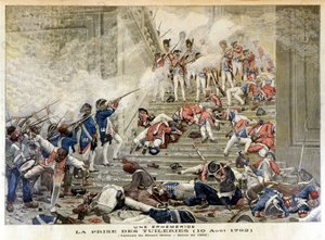 De bestorming van de Tuilerieën op 10 augustus 1792 - in 