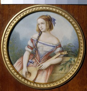 De Russische actrice Varvara Asenkova als Esmeralda door Unknown artist