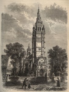 De gotische kunst in verval - Notre-Dame de Roscoff in Bretagne - gravure 19e eeuw