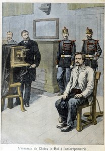 De moordenaar van Choisy-le-Roi bij de antropometrie (en M. Alphonse Bertillon) - in 