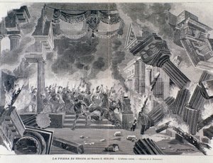 Laatste scène van de opera De Trohans door Hector Berlioz door Unknown artist