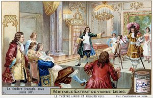 Het Franse theater onder Lodewijk XIV - Chromolithografie Liebig door Unknown artist