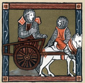 Arthurlegende: Lancelot du lac in de kar. In 