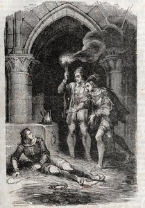 Leon (Leone) bevrijdt Roger (Ruggero, Ruggiero) - gravure van 1851 uit 
