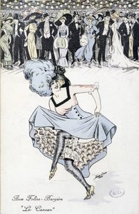 Les Folies-Bergère: de Cancan, n.d. door Unknown artist