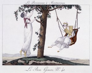 De Parijzenaars in Montmorency (schommel) - in "Le Bon Genre" door Unknown artist