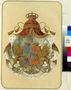 Het wapen van de Vrijmetselaars van de Grote Loge van Portugal. Anoniem werk, lithografie. Russische Staatsbibliotheek, Moskou. door Unknown artist