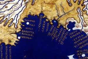 Ligurië. Atlas manuscript uit de 15e eeuw Berlinghieri. door Unknown artist