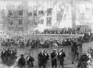 Londen 1868. Geografische Vereniging van Londen: beschrijving van de reis van Dr. David Livingstone (1813-1873) naar Afrika door Unknown artist