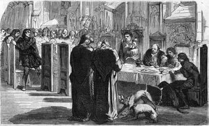 Louis de la Tremoille en zijn gevangenen na de Slag bij Saint-Aubin-du-Cornier (1488). Gravure uit de 19e eeuw. door Unknown artist