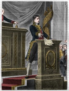 Lucien Bonaparte, Franse politicus, spreekt in de Nationale Vergadering over de wet om het Legioen van Eer op te richten, Parijs