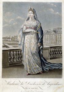 Madame de Hertogin van Angoulême (Marie Thérèse of Madame Royale)
