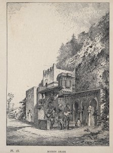 Arabisch huis - gravure van 1889 in 