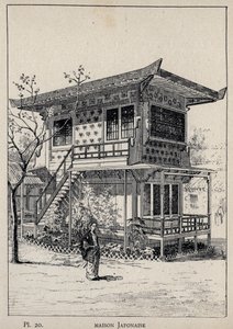 Maison Japonais (Japans huis) - gravure uit 1889 in 