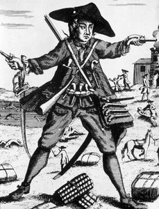 Mandrel wapen aan tanden - gravure door Unknown artist