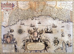 Kaart van de Republiek Genua door Unknown artist