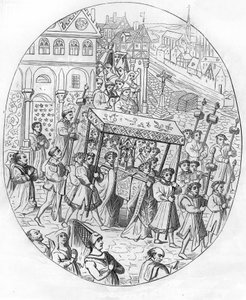 Optocht van een gilde van juweliers in de 15e eeuw door Unknown artist