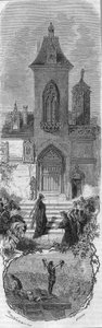 Marie van Bourgondië vraagt om gratie voor haar ministers. Dood van Hugonat en de Heer van Humbercourt op 3 april 1477. Gravure uit de 19e eeuw.
