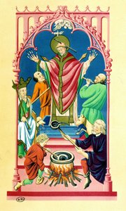 Martelaarschap van Saint Benigne - volgens een miniatuur, rond 1439. door Unknown artist