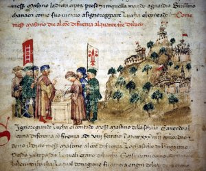 Mastino II de la Scala (1308 - 1351) geeft de stad Florence veel land van Lucca, rond 1300 - in 