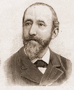 Leden van de Academie Francaise in 1895: portret van Jules Claretie (1840-1913), Franse romanschrijver, toneelschrijver en criticus.