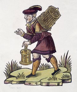 Handelaar van vergeten in 1735 in Parijs